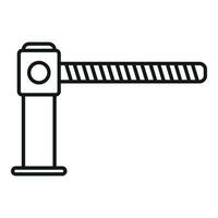 Parking barrier icon outline vector. Space truck vector