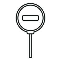Access denied icon outline vector. Car space vector