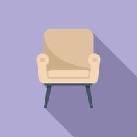 Relax armchair icon flat vector. Interior furniture vector