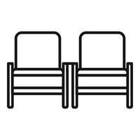 Luxury seat icon outline vector. Room furniture vector