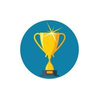 Trophy illustration vector logo icon of winner illustration