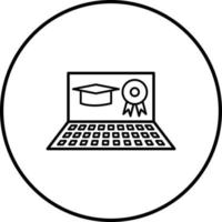 Unique Online Degree Vector Icon