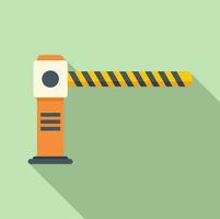 Parking barrier icon flat vector. Space truck vector