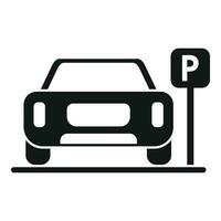 Car parking place icon simple vector. Toll home vector