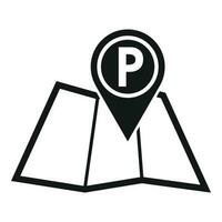 Paid parking location icon simple vector. Security zone vector