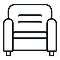 Home sofa icon outline vector. Interior relax vector