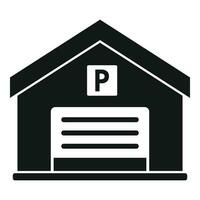 Parking garage icon simple vector. Car truck vector