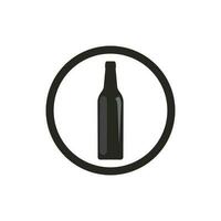 bottle icon logo vector