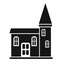Grave creepy house icon simple vector. Scary fear vector