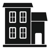 Monster creepy house icon simple vector. Scary night vector