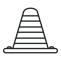 Road cone icon outline vector. Parking space vector