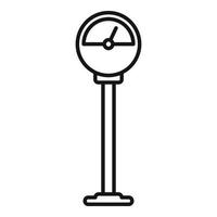 Paid parking icon outline vector. Car park vector