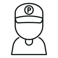 Parking man icon outline vector. Home place vector