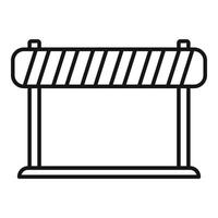 Parking road block icon outline vector. Space barrier vector