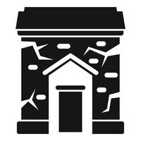 Cemetery house icon simple vector. Creepy fear vector