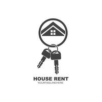 icon of house rent vector