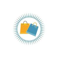 Diseño de ilustración de vector de icono de bolsa de compras