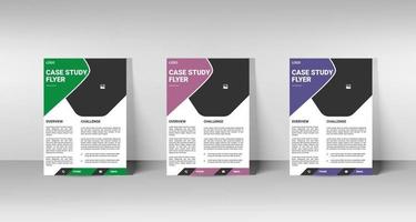 Case study flyer design. a4 size design template. fully editable file vector