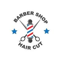 Barbero tienda icono logo vector icono