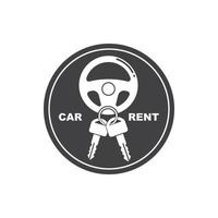 icon and logo of car rent vector illusration