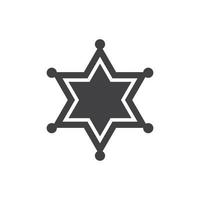 sheriff badge  logo icon illustration vector design