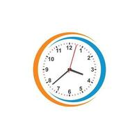 reloj, tiempo, logotipo, icono, ilustración, diseño, vector