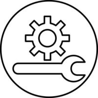 icono de vector de soporte técnico único