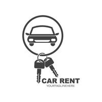 icon and logo of car rent vector illusration