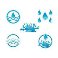 agua logo icono vector ilustración