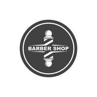 Barbero tienda icono logo vector icono