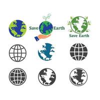 earth icon vector logo illustration