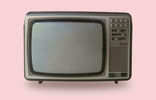 Retro television on pastel color background with space. photo
