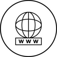 icono de vector de world wide web único