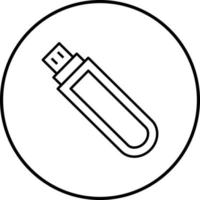 icono de vector de unidad usb único