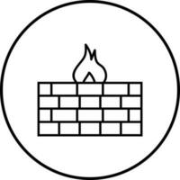 Unique Firewall Vector Icon