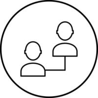 Unique Connected Profiles Vector Icon