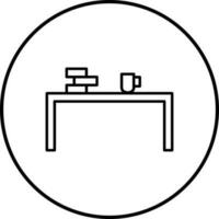 Unique Study Desk Vector Icon