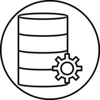 icono de vector de gestión de base de datos único