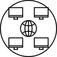 Unique Company Network Vector Icon