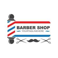 Barbero tienda icono logo vector icono