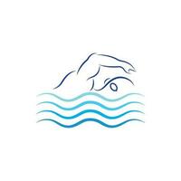 swimming icon logo vector illustration design