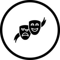 icono de vector de máscaras de teatro