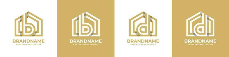 Letter B or D Home Logo, suitable for any business related to home with B or D initial. vector