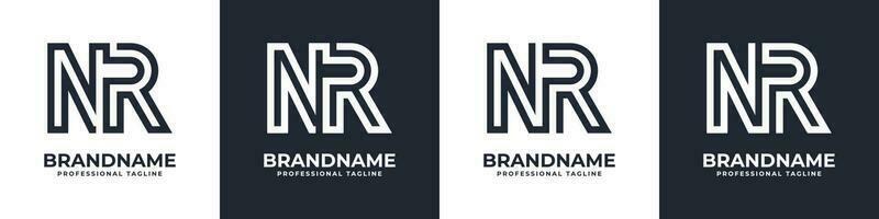 Simple NR Monogram Logo, suitable for any business with NR or RN initial. vector