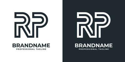 Simple RP Monogram Logo, suitable for any business with RP or PR initial. vector