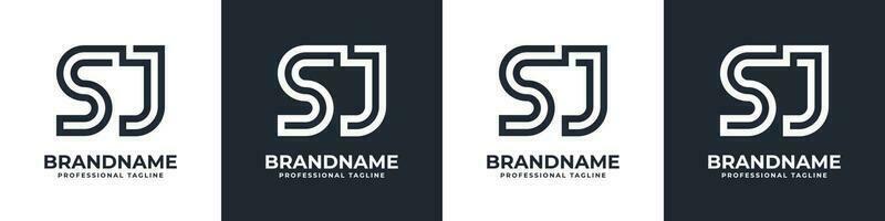 Simple SJ Monogram Logo, suitable for any business with SJ or JS initial. vector