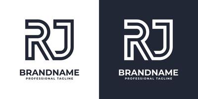 Simple RJ Monogram Logo, suitable for any business with RJ or JR initial. vector
