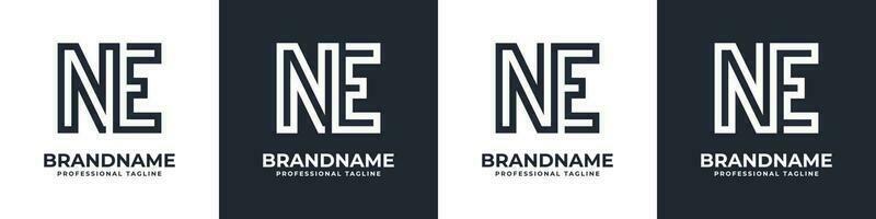 Simple NE Monogram Logo, suitable for any business with NE or EN initial. vector