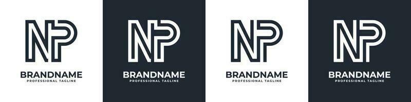 Simple NP Monogram Logo, suitable for any business with NP or PN initial. vector