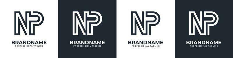 Simple NP Monogram Logo, suitable for any business with NP or PN initial. vector